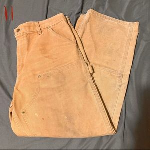 Tan Carhartt Double Knee Work Pants
